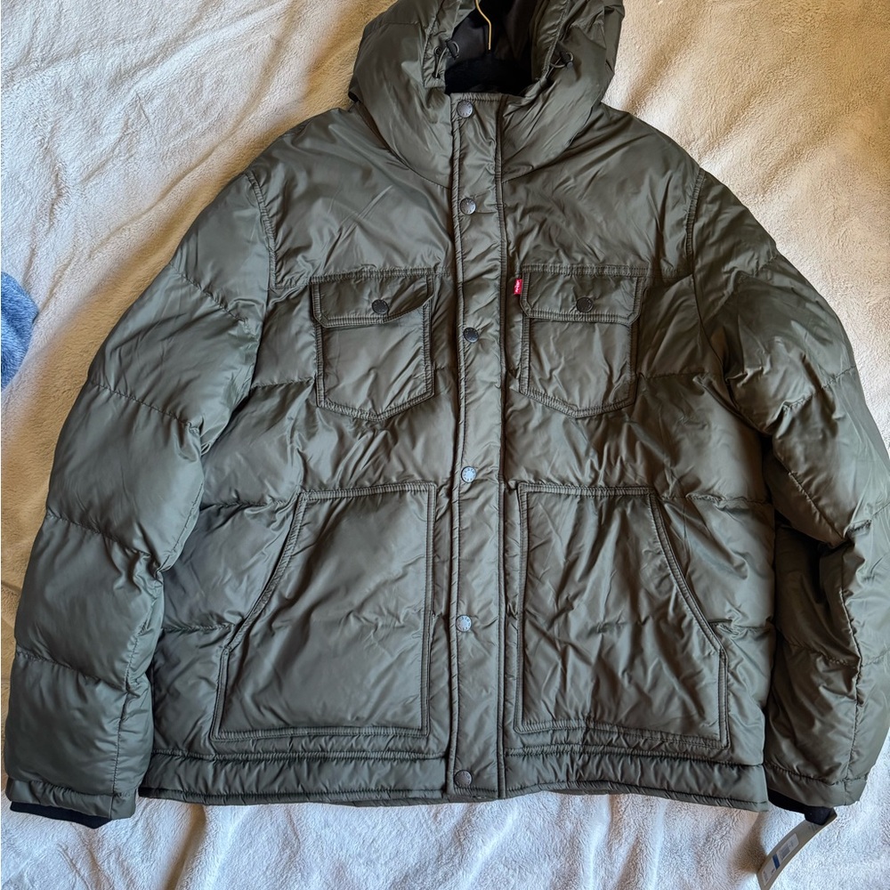 Levi's Green Puffer Jacket